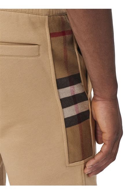 burberry shorts e4|Burberry check panel jogging pants.